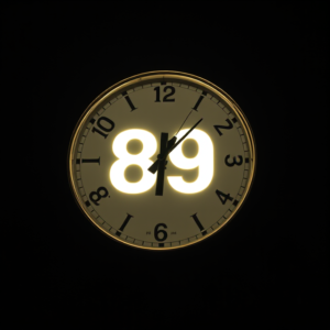 The Doomsday Clock set at 89 seconds before midnight, symbolizing escalating global threats in 2025.